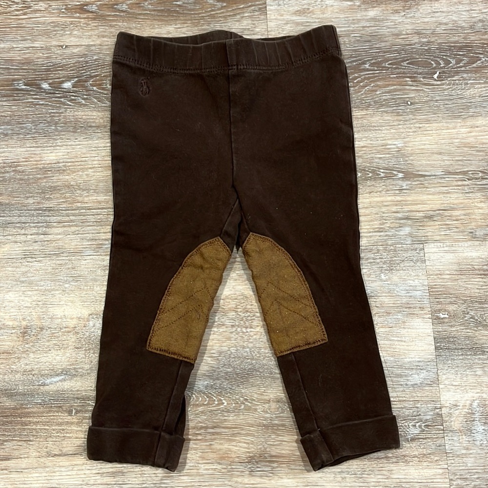 Ralph Lauren baby girl jodhpur leggings, brown, 12M